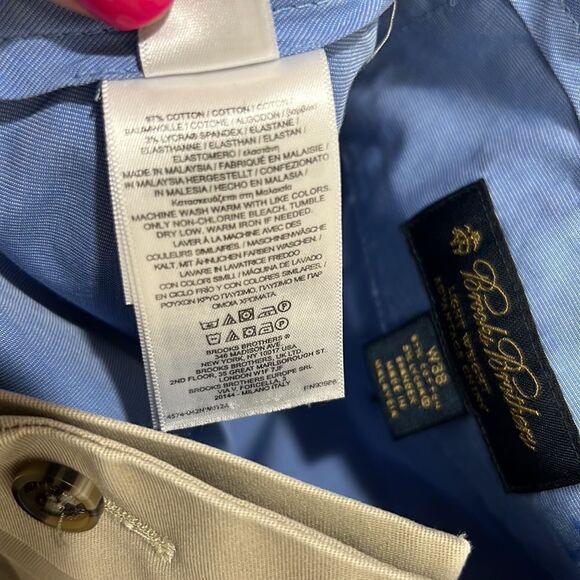 Brooks Brothers Tan Khaki light weight Advantage Chino shorts size 38 - Picture 13 of 13